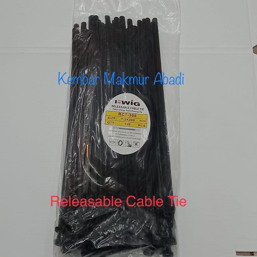 Kabel Ties Releaseable 7.2x300mm (30cm) / Kabel Ties Buka 30 cm / Ties 30cm Releasable