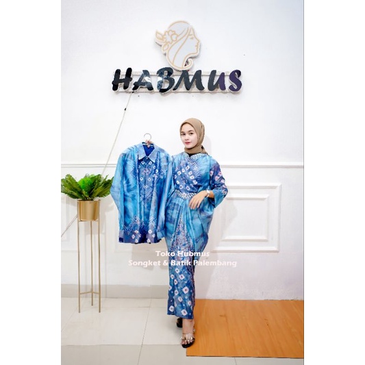 couple kaftan jumputan palembang asli sutra silk