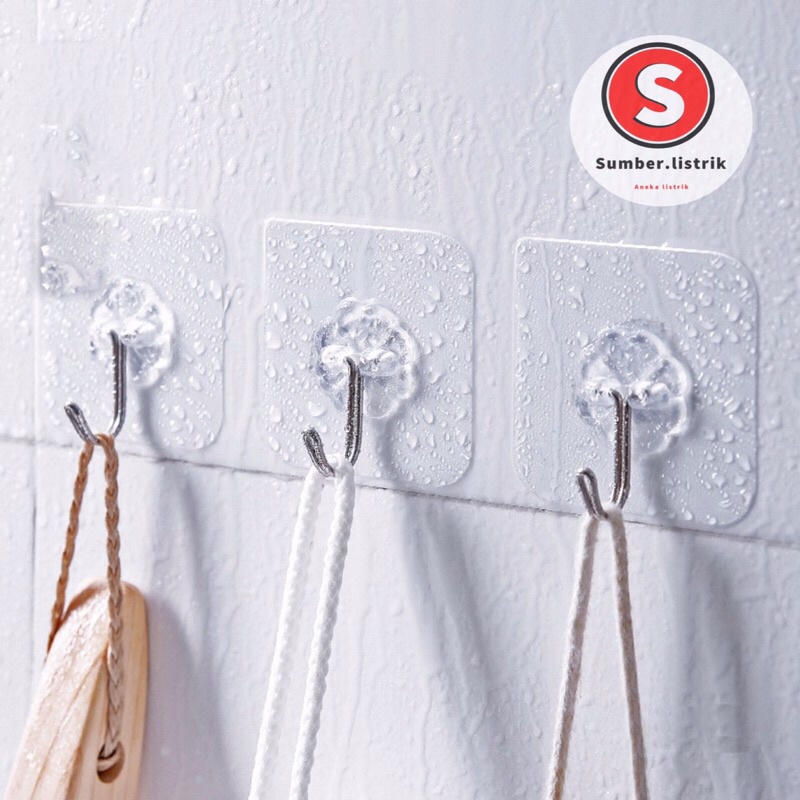 GANTUNGAN HOOK MAGIC TEMPEL HOOK AJAIB AKSESORI KAMAR MANDI KAIT DIPASANG DINDING BEBAS PAKU BAGUS
