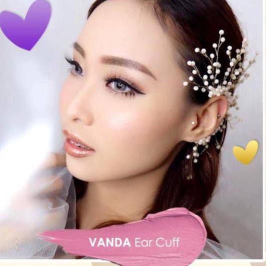 VANDA EARCUFF ANTING TUSUK EARPIECE HEADPIECE AKSESORIS KOREA WEDDING WISUDA NISSOLASHOP Terlaris