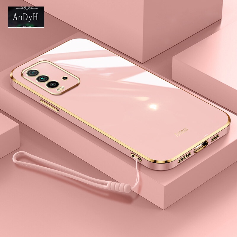 Case Bahan Silikon Dengan lanyard Untuk Xiaomi Redmi 9T