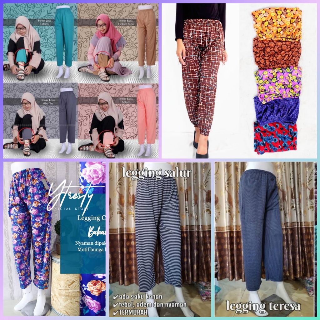[HARGA GROSIR] MURAH!! Legging Wanita Dewasa Panjang Jumbo / Bawahan muslimah / Celamis / Inner pants tebal