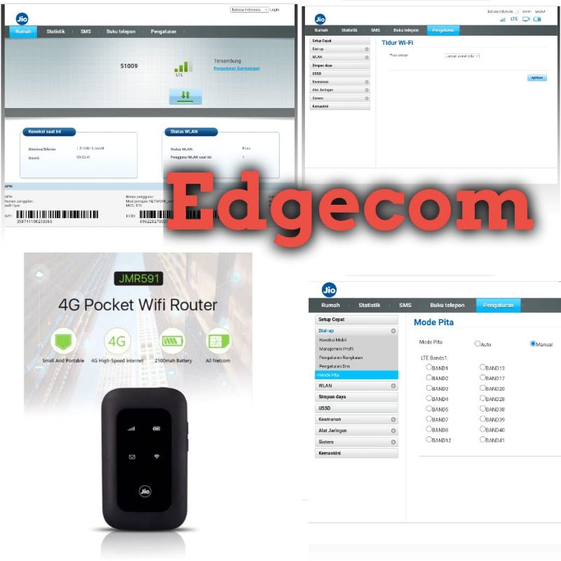 Mifi Modem JIO JMR591 Telkomsel 4G LTE 14GB UNLOCK All Operator GSM