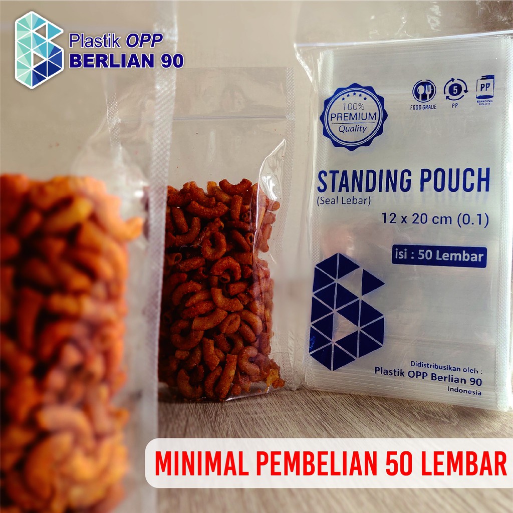 PLASTIK STANDING POUCH 12X20 CM ISI 50 PCS TERMURAH
