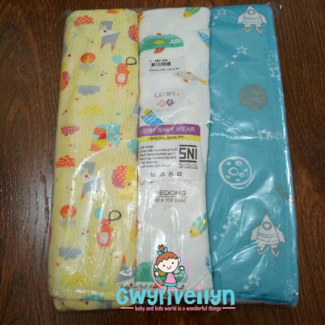 Gwynveilyn_shop - Libby Kain Bedong Bayi Motif, bedong bayi, bedong kaos, kain bedong