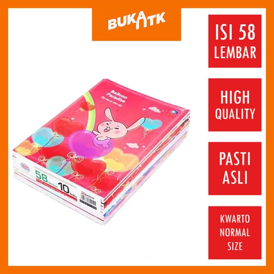 

Buku Tulis Bergaris SIDU Isi 58 Lembar Kwarto Sinar Dunia