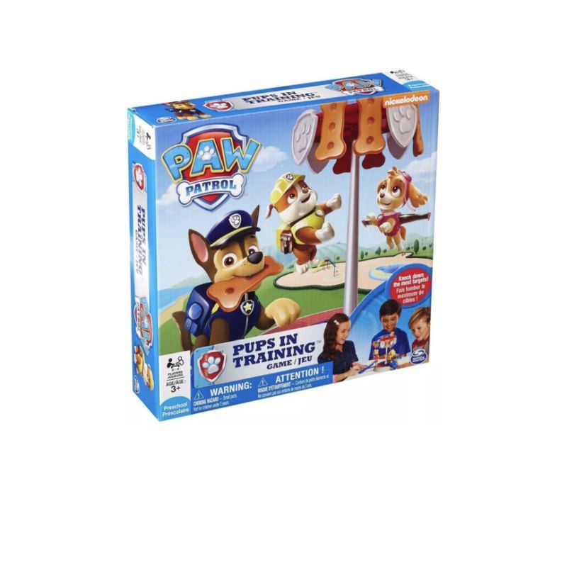 Mainan anak board game paw patrol pups in training