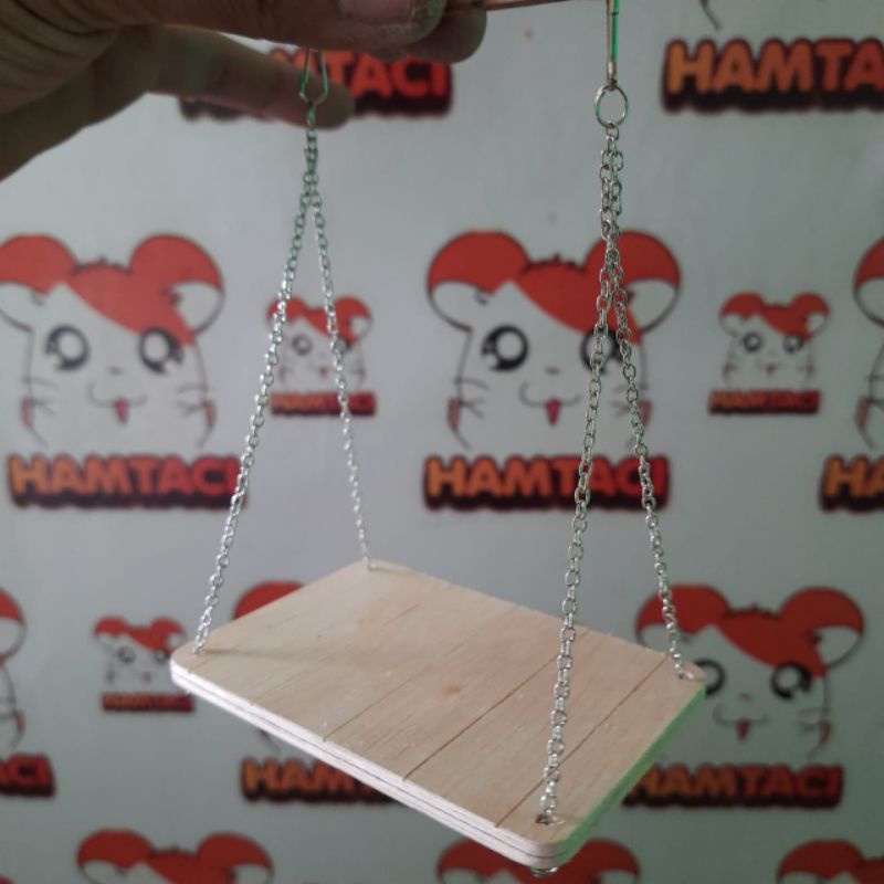 AYUNAN GANTUNG HAMSTER/GERBIL/HEWAN KECIL/WOODEN CRAFT BY HAMTACI