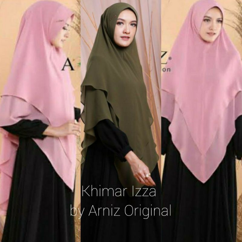 Izza Khimar  Arniz Original/Jilbab jumbo/Hijab Ceruty Babydoll