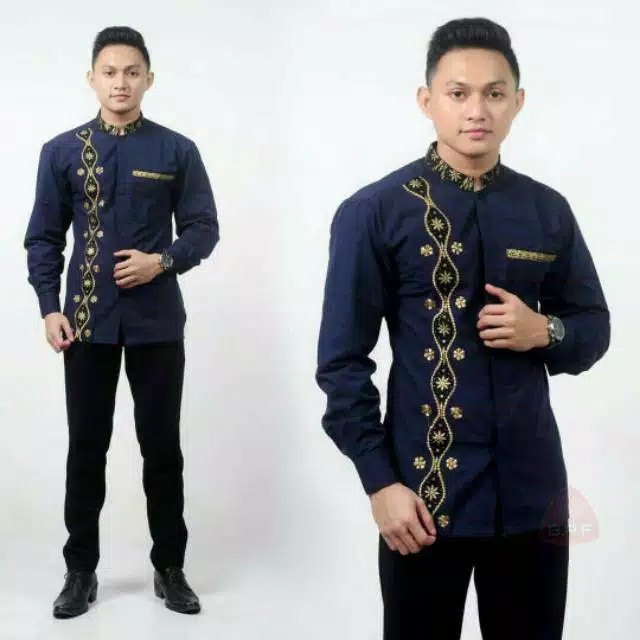 Baju Koko Kurta Dewasa Lengan Pendek Material Catton  Adem Serap