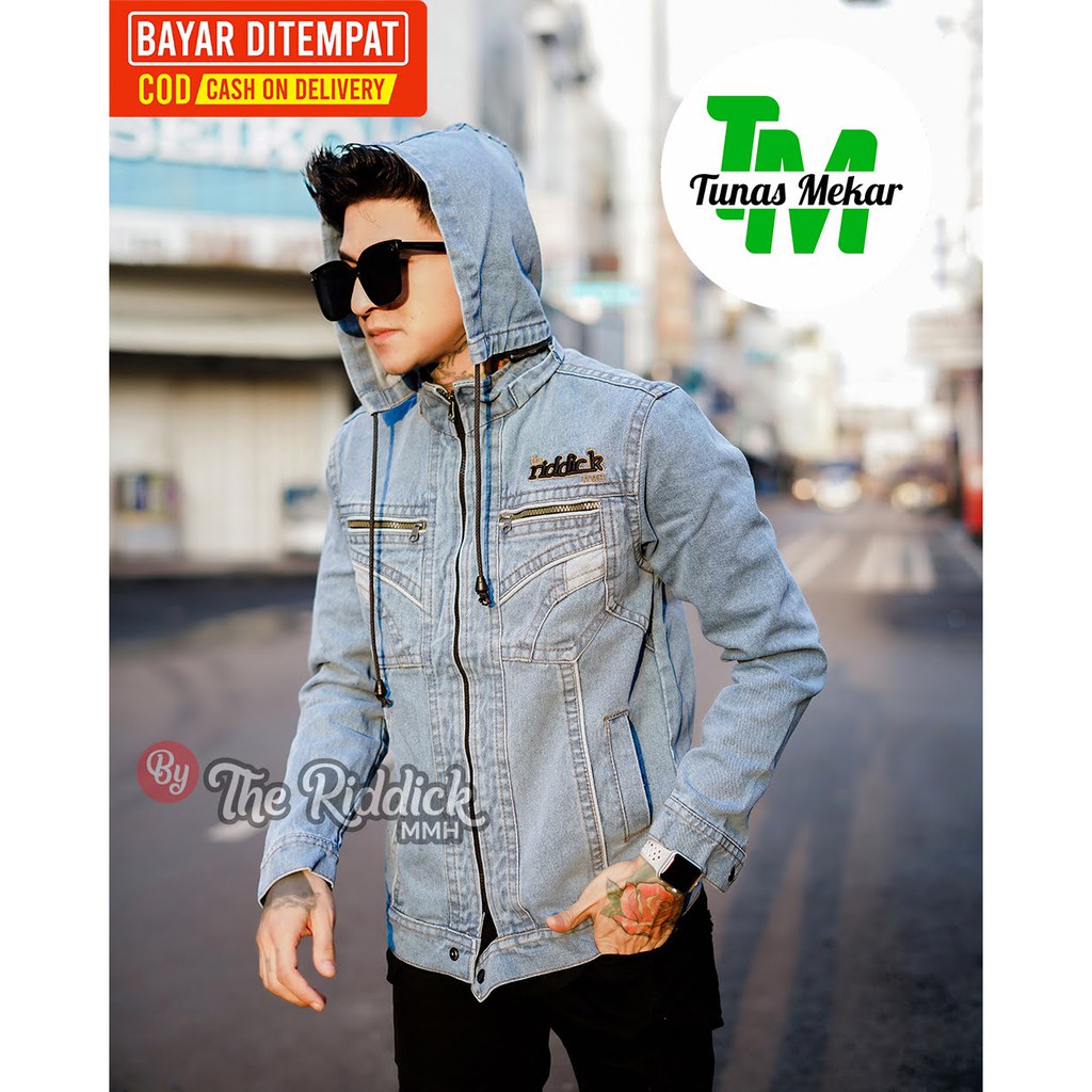 Jaket Jeans Pria The Riddick The News 100% Original ~ Jaket Topi