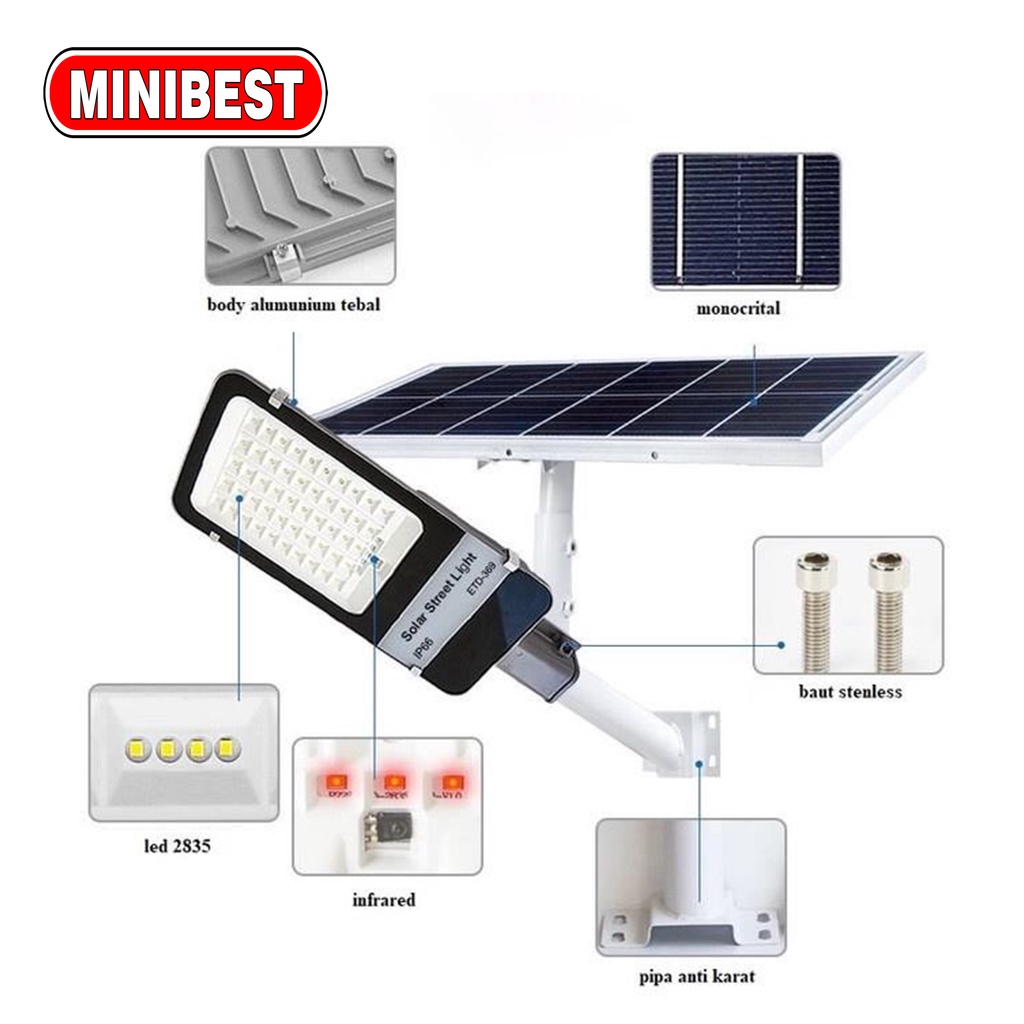 MB Lampu Jalan Solar Panel LED PJU 2in1 PJU LED SOLAR POWER 800watt &amp; 600watt