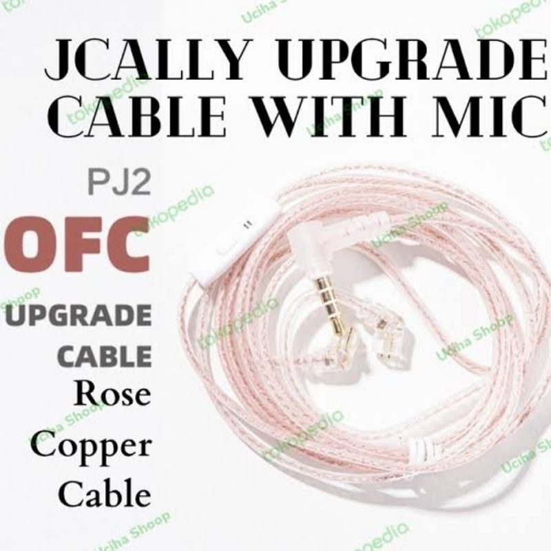 [TERMURAH] KABEL KZ 5N COPPER (MIC) 2 Pin Type C (QDC) Jack 3.5mm For KZ EDX PRO ULTRA ZSN TRN CCA CRA Cable Pengganti-PJ2 Rose C MIC
