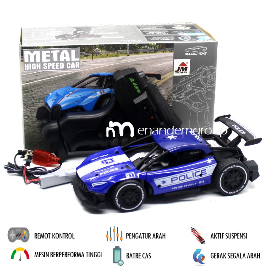 Remote Control Mobil Future Police High Speed Metal RC