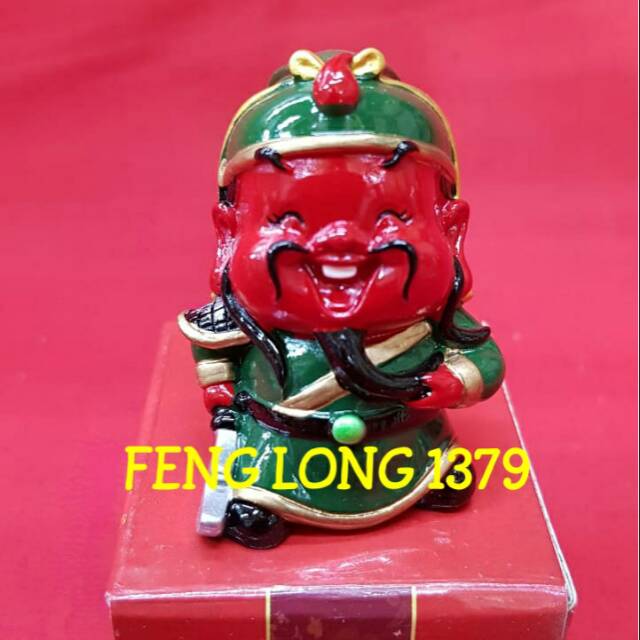 Patung Yuan Yu Guan Gong Fiber Mini | Patung Miniatur Guan Yu