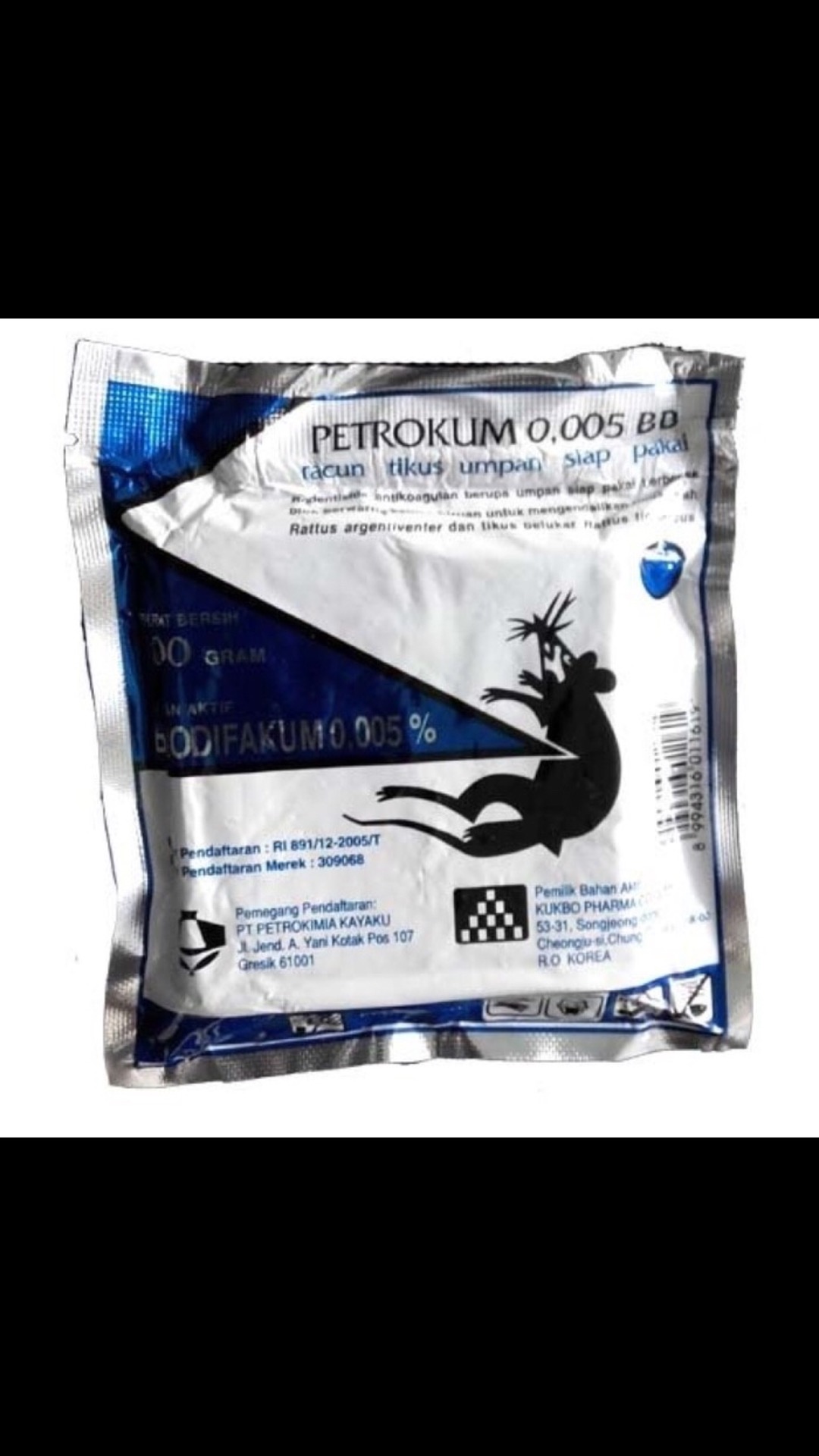 Petrokum 0.005 Bb Rodentisida Antikoagulan Racun Tikus 100 Gram