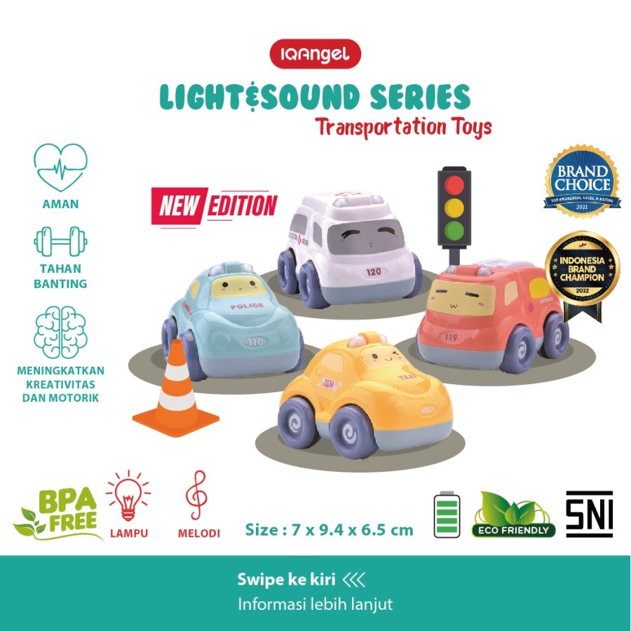 IQ Angel Light&amp;Sound Trasportation Car Toys