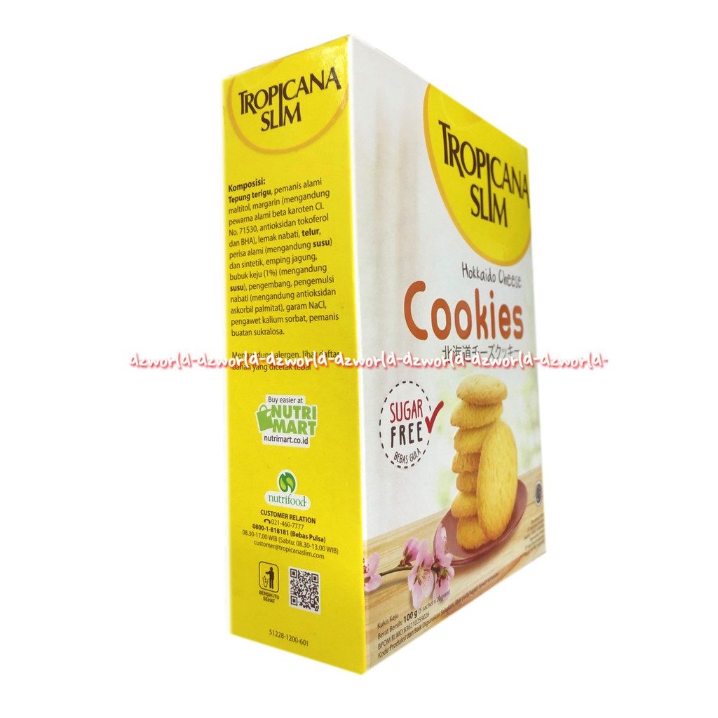 Tropicana Slim Hokkaido Cheese Cookies 100gr Cemilan Sehat Rasa Keju Rendah Gula Cocok Untuk Penderita Diabetes Diabet Hokaido Chees