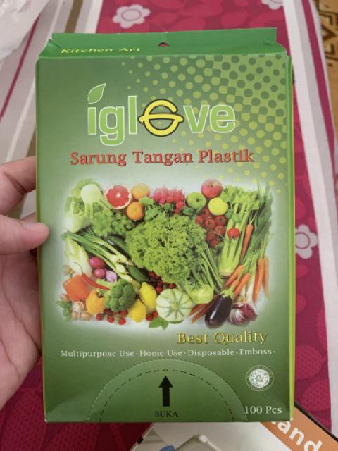 Sarung Tangan Plastik Isi 100 Pcs / 50 Pasang