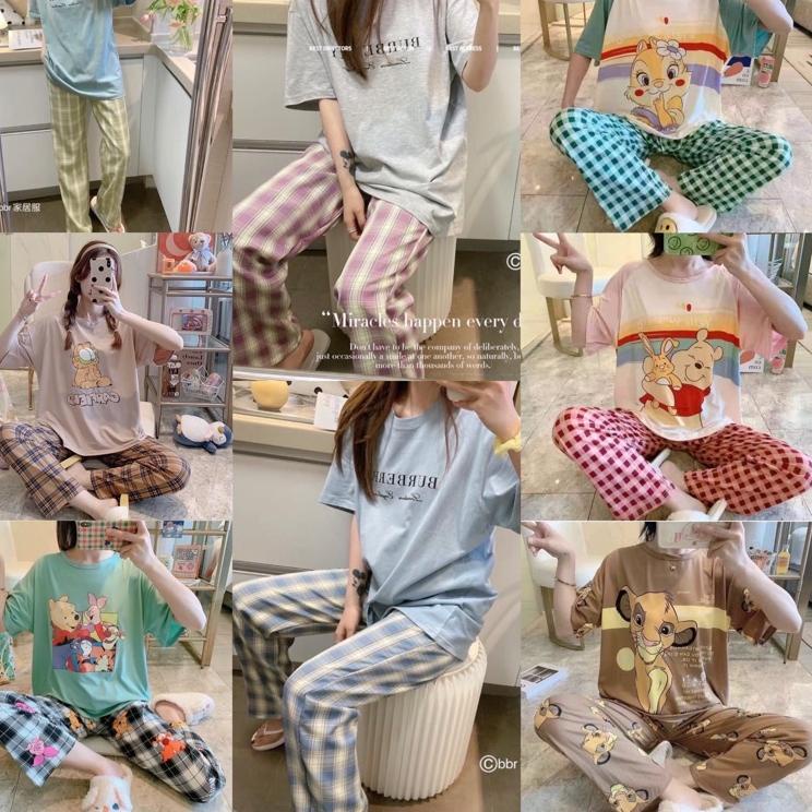 Promo - 50 motifSetelan Piyama Import Korean style One set Piyama Setelan piyama wanita oversize