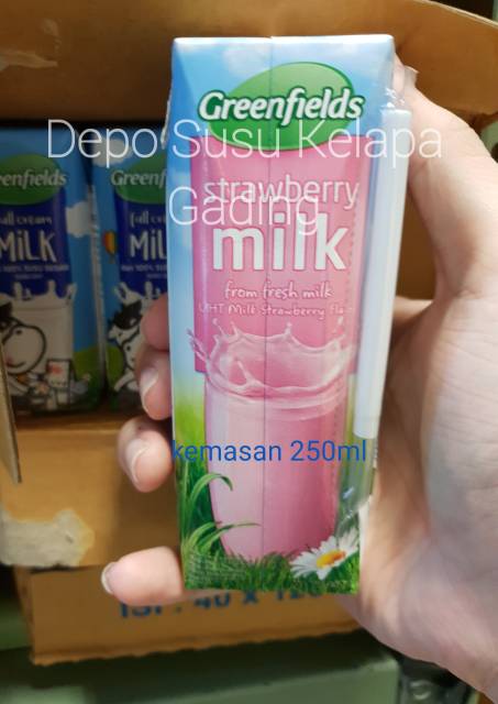 Susu Greenfields UHT 250 ml Full Cream Coklat Strawberry Milk | Greenfield 250ml Choco Malt Fresh