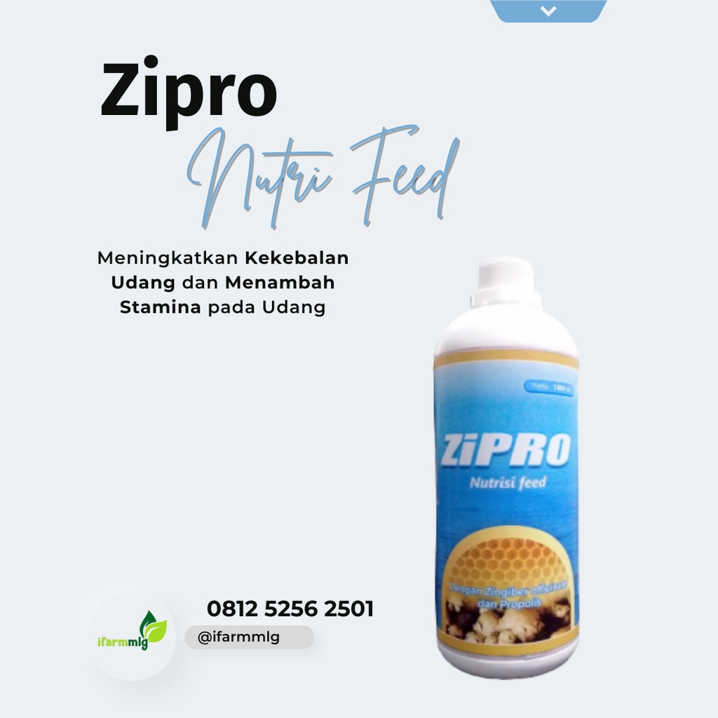 

Zipro Nutri Feed Probiotik Udang Kemasan 1L - Meningkatkan Kekebalan Udang dan Menambah Stamina pada Udang