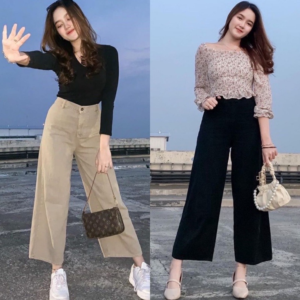 1KG MUAT 4PCS | CELANA KULOT JEANS HIGHWAIST HITS SELEBGRAM FASHION WANITA