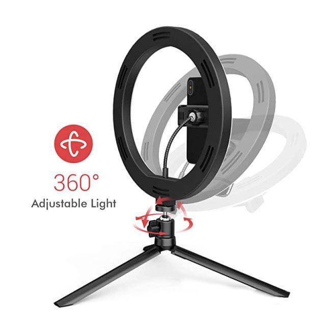 [MURAH] Ring light Tripod Ring Light 26cm tripod mini besi Halo Ring Light LED 2.1 METER