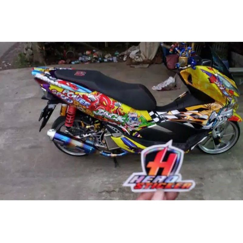Stiker decal PCX fullbody grafiti