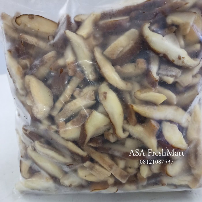 

Shitake Mushroom Slices Frozen / Jamur Shitake Potong Beku 1 kg