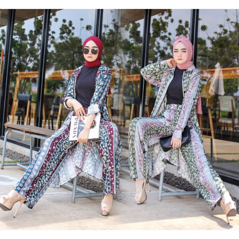 TERLARIS Pakaian wanita || Setcel ||  Dress kondangan || gamis || Gaun || Lili setcel Motif