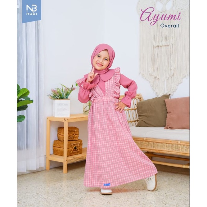 Set Ayumi Overall 3in1(outer+blouse+pashtan) Nubintang 2-15y