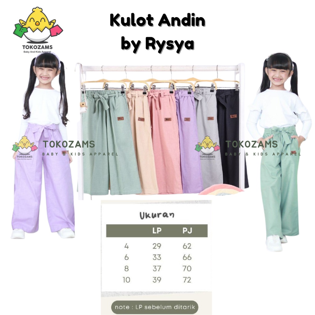 KULOT ANDIN BY RYSYA / kulot anak murah CELANA PANJANG ANAK