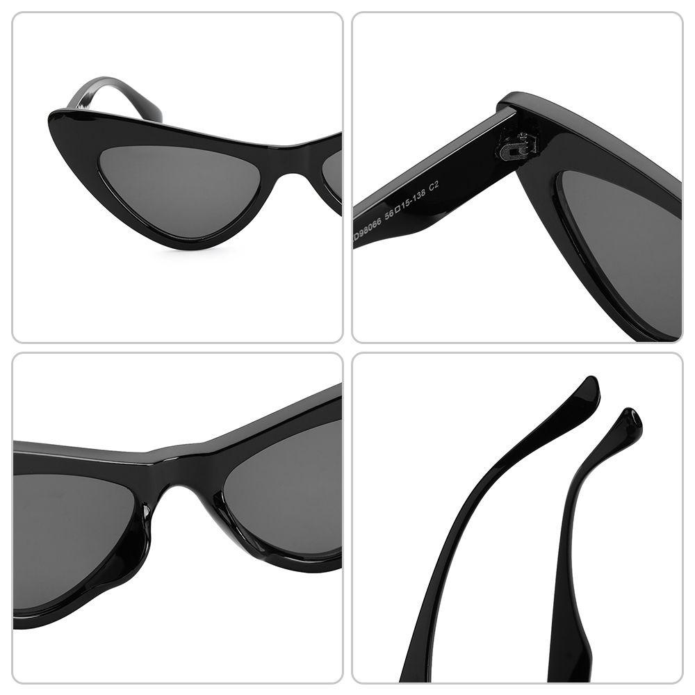 Nanas Kacamata Hitam Untuk Wanita Aksesoris UV400 Narrow Fashion Eyewear