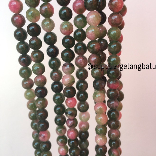 bongkah 8mm bloodstone agate hijau ruby tanzanite akik afganistan original stone therapy korean lux