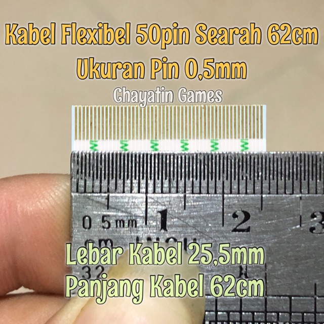 Kabel Flexibel 50 Pin Halus Searah Panjang 60cm - Ukuran Pin 0,5mm