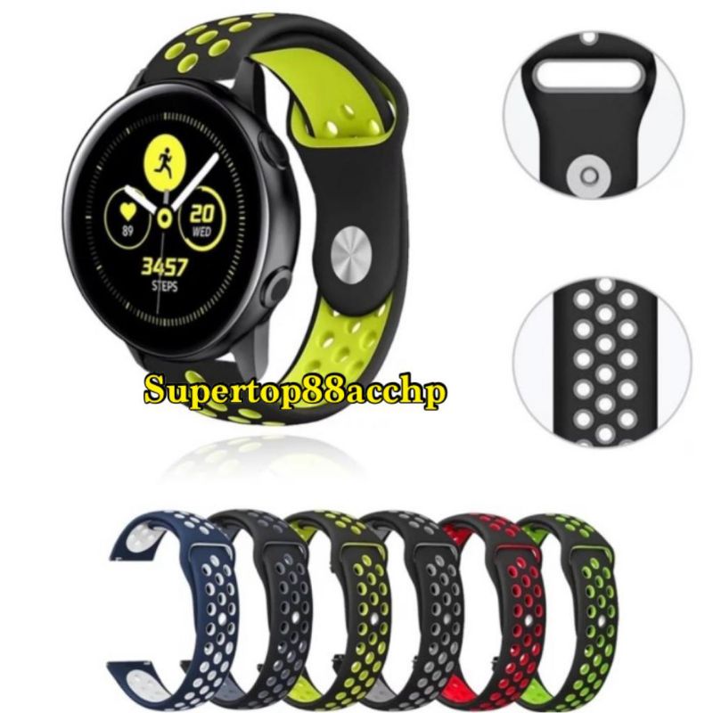 Strap Tali Jam Samsung Watch Active 2 40mm 44mm - Nike Rubber Silikon Sporty