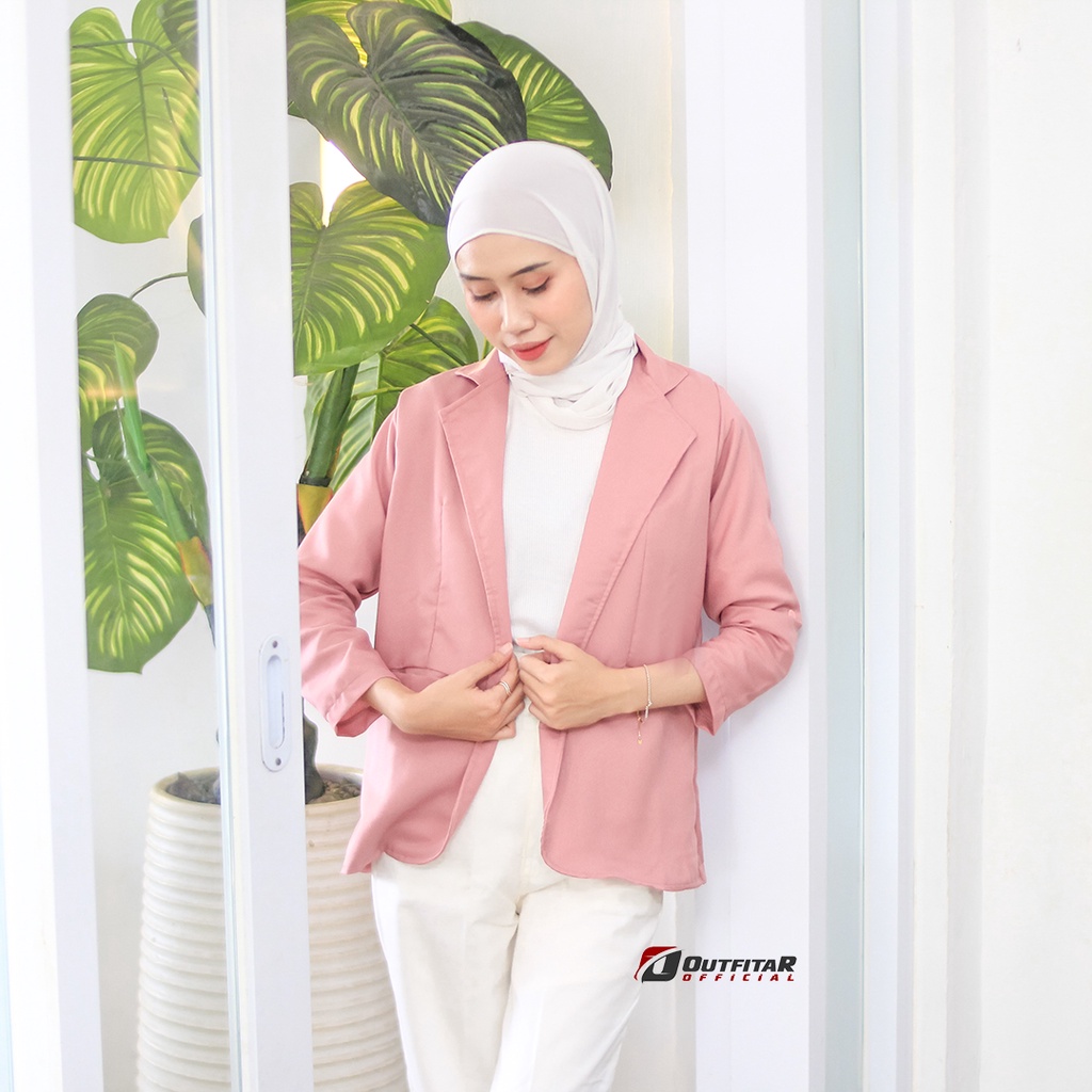 Blazer Longsleeve Wanita Outer Wanita Jas Santai