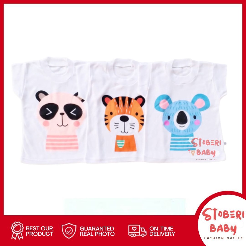 stoberi baby - KAOS ONECK MOTIF ANAK kaos dalam oblong anak laki2 dan perempuan newborn-4thn