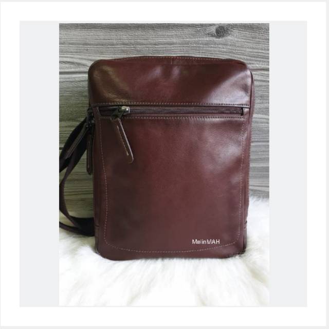 Fossil Kenton Courier Dark Brown Men Crossbody Bag