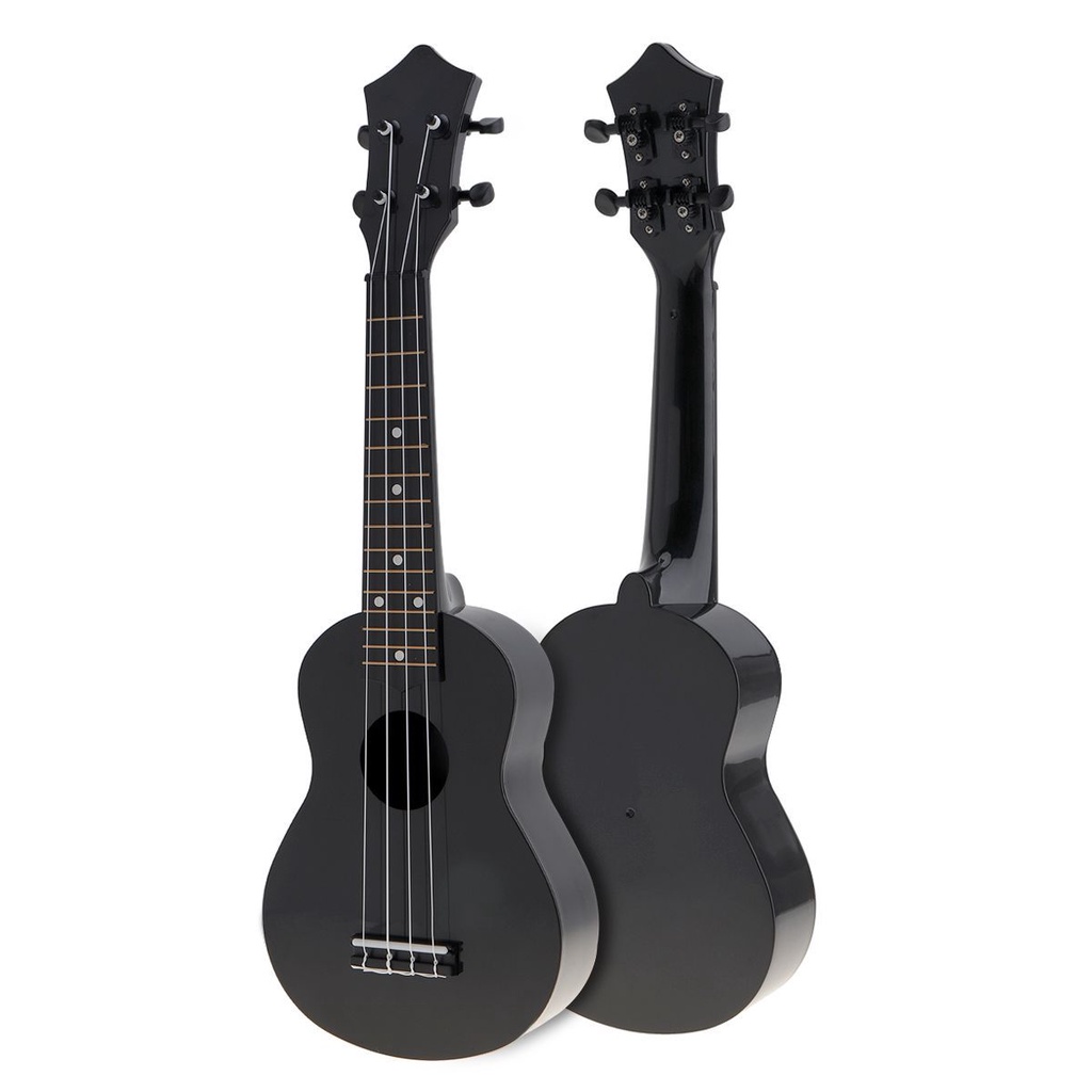 21 &quot;Gitar Akustik Ukulele Soprano Hawaii Warna Hitam Untuk Anak