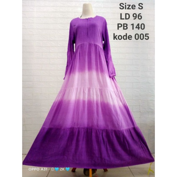 Gamis Twill orry gradasi motif gradasi