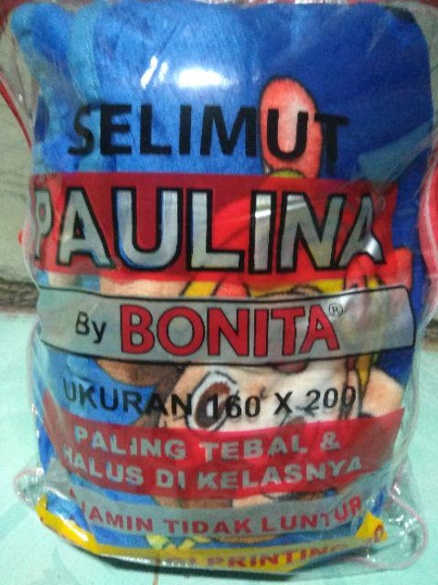 Selimut Paulina By Bonita Ukuran 160x200 Motif Flying Doraemon
