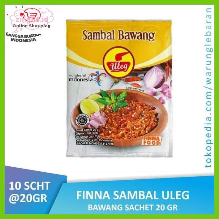 

4R6Ey46- Pack Finna Sambal Uleg Bawang Sachet (10 X 20Gr) R7Eye59-