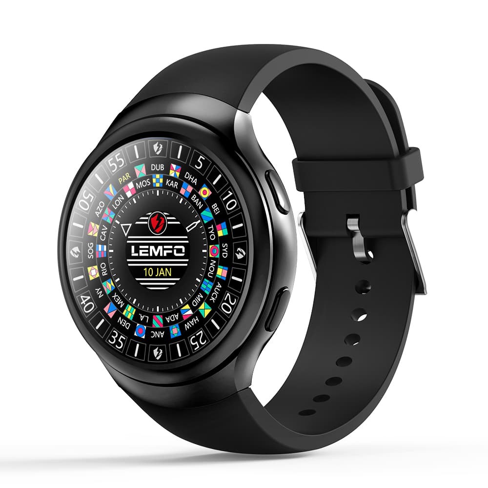 diskon!!! LEMFO Smartwatch LES2 Smart Watch Android Phone GPS - Hitam