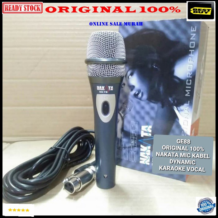 G88 Original 100% nakata Mic kabel Microphone cable mik karaoke dynamic mikrophone vocal vokal audio sound system pengeras suara pro profesional music  Langsung nyala. Gk pake baterai  BISA SEGALA JENIS AUDIO SOUND  suara mantap, yg paling penting tidak p