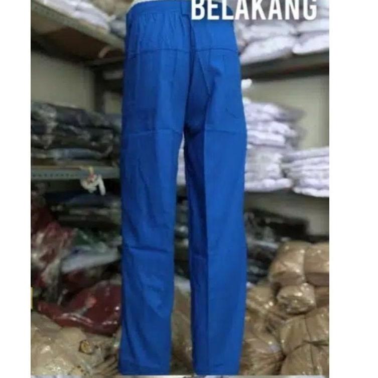 ZVG Celana sekolah panjang madrasah biru langit SD GS tebal benhur➦£ (Baru)Best ➦