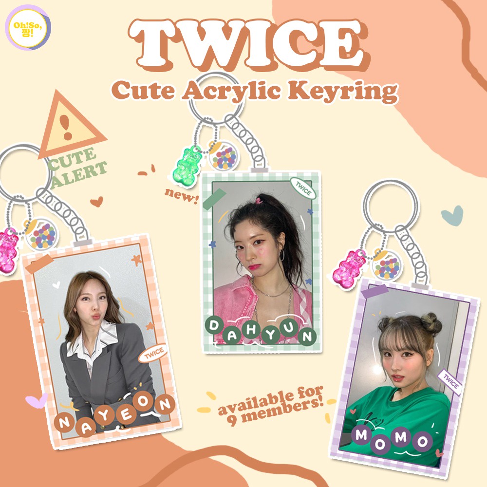 TWICE KEYRING KEYCHAIN GANCI GANTUNGAN ACRYLIC KUNCI VOL.2 ONCE ONE IN A MILLION