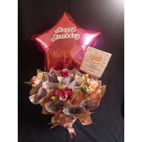 buket uang balon