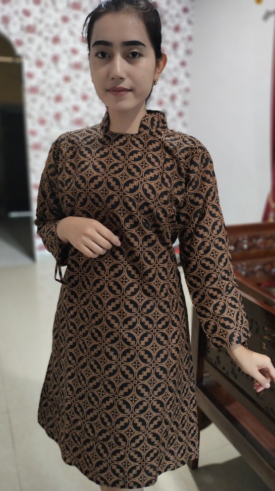 Terlaris Serut Genes Jelita Tunic Navbor Yelbor Whitbor Creambor Tunik Batik Modern Hrb030 Dolbi Dob